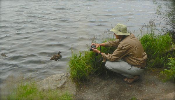 wes siegrist photographing ducks at spraguelake