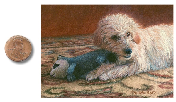 dog painting dog portrait by rachelle siegrist 