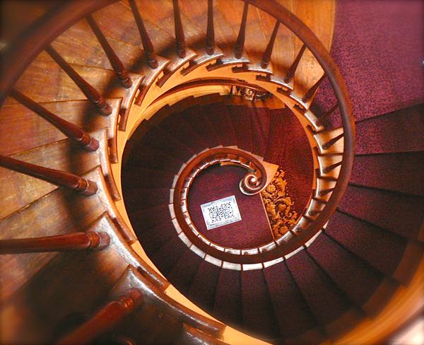 spiral staircase in the lanier mansion