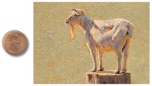 miniature goat painting_by_Wes_Siegrist