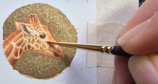 miniature giraffe painting