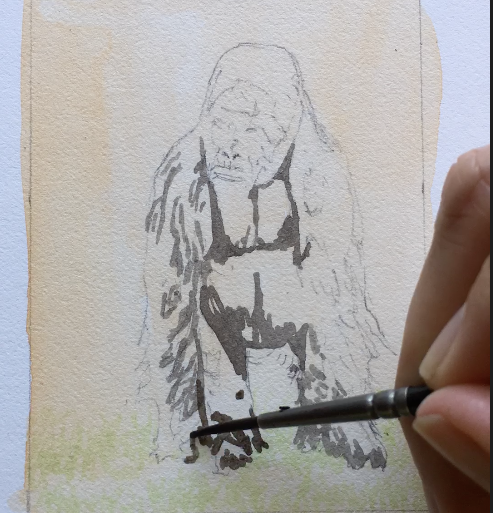 painting a gorilla in miniature8